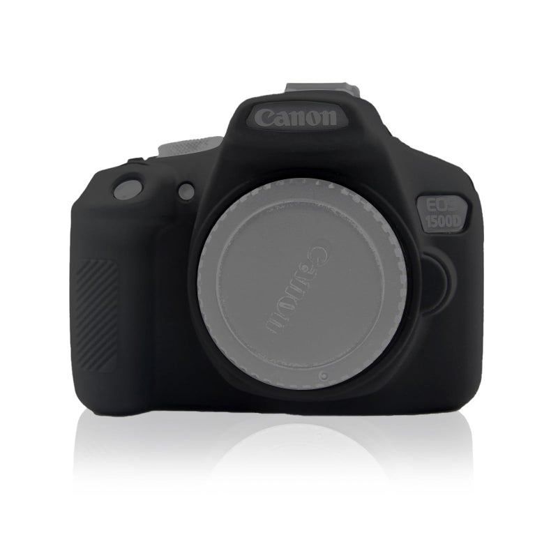 Easy Hood حافظة كاميرا لكاميرات كانون EOS Rebel T6 T7 T5، غلاف واقي ناعم من السيليكون المقاوم للخدوش لكاميرات كانون EOS 1500D Rebel T7 / EOS 1300D Rebel T6 DSLR (أحمر) - Image 1